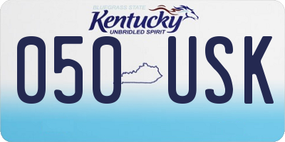 KY license plate 050USK