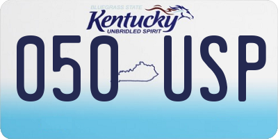 KY license plate 050USP