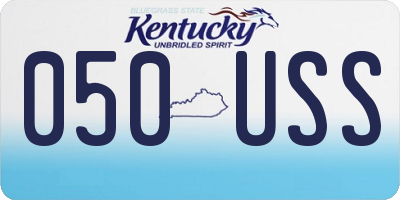 KY license plate 050USS