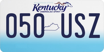 KY license plate 050USZ
