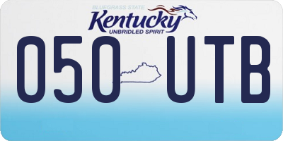 KY license plate 050UTB