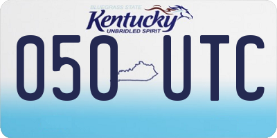 KY license plate 050UTC