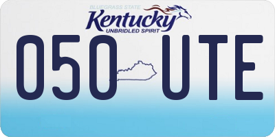 KY license plate 050UTE