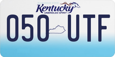 KY license plate 050UTF