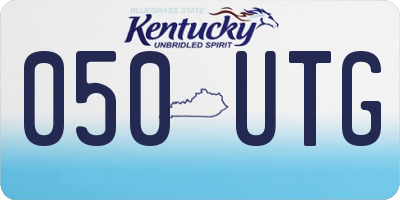 KY license plate 050UTG