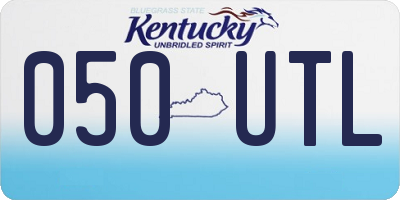 KY license plate 050UTL