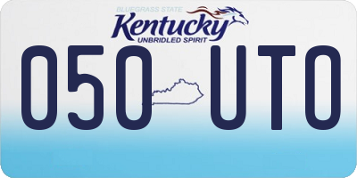 KY license plate 050UTO