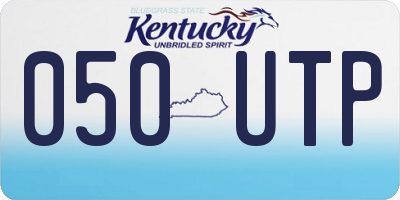 KY license plate 050UTP