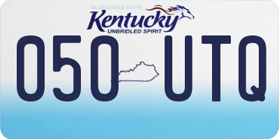 KY license plate 050UTQ