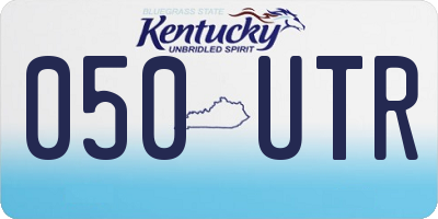 KY license plate 050UTR