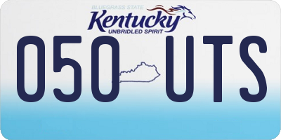 KY license plate 050UTS
