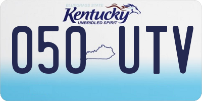 KY license plate 050UTV