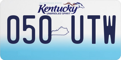 KY license plate 050UTW