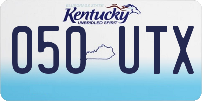 KY license plate 050UTX