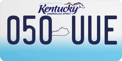 KY license plate 050UUE