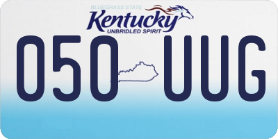 KY license plate 050UUG