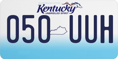 KY license plate 050UUH