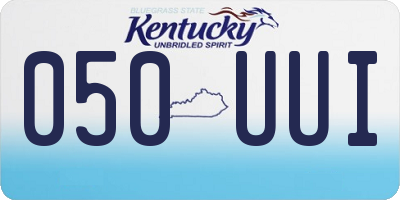 KY license plate 050UUI