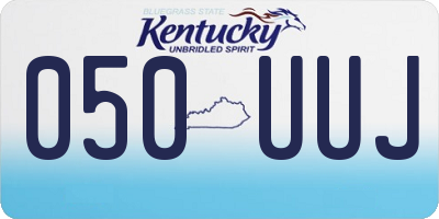 KY license plate 050UUJ