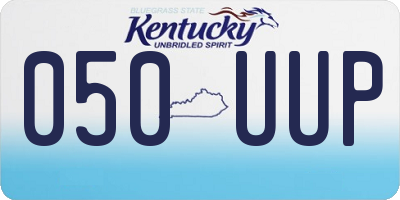 KY license plate 050UUP