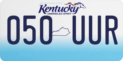 KY license plate 050UUR