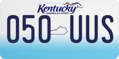 KY license plate 050UUS