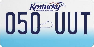 KY license plate 050UUT