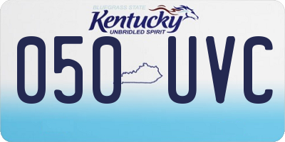 KY license plate 050UVC