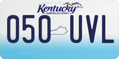 KY license plate 050UVL