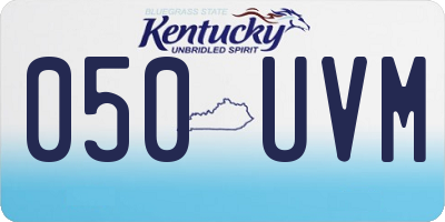 KY license plate 050UVM