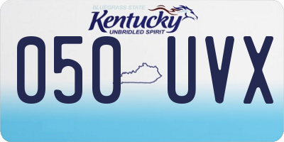 KY license plate 050UVX