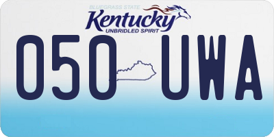 KY license plate 050UWA