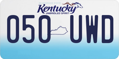 KY license plate 050UWD