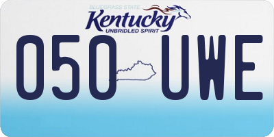 KY license plate 050UWE