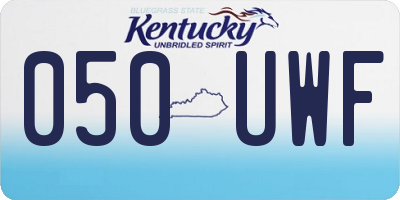 KY license plate 050UWF