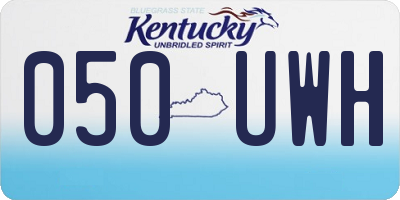 KY license plate 050UWH