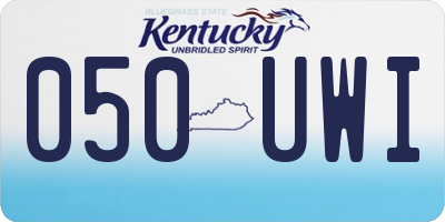 KY license plate 050UWI
