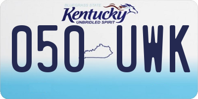 KY license plate 050UWK