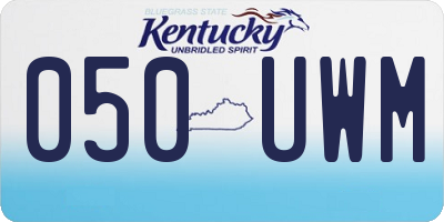 KY license plate 050UWM