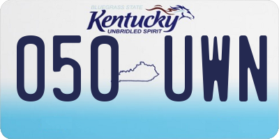 KY license plate 050UWN