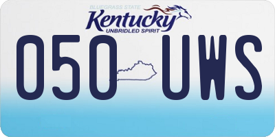 KY license plate 050UWS