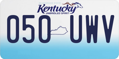 KY license plate 050UWV
