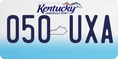 KY license plate 050UXA