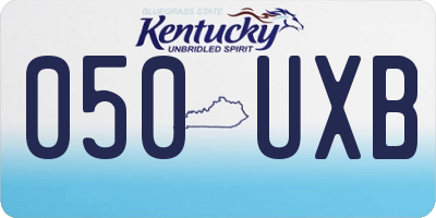 KY license plate 050UXB