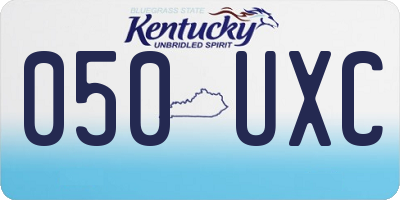KY license plate 050UXC