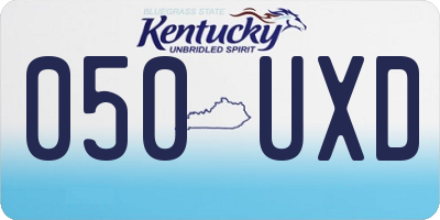 KY license plate 050UXD