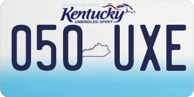 KY license plate 050UXE