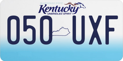 KY license plate 050UXF
