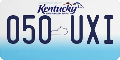 KY license plate 050UXI