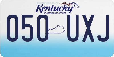 KY license plate 050UXJ